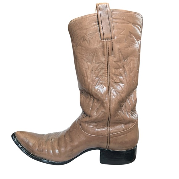 Large 12” Tall Ceramic Planter Vase Brown Cowboy Boot Western Style - Picture 5 of 11